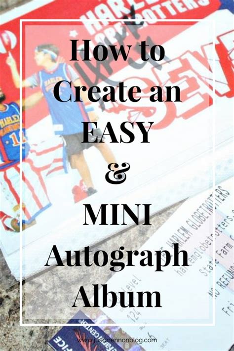 How to Create an Easy & Mini Autograph Album + Free Downloads - Just ...