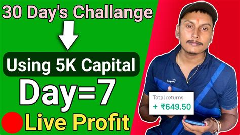 Using 5k Capital 30 Days Challenge 🔴live Option Trading For Beginner