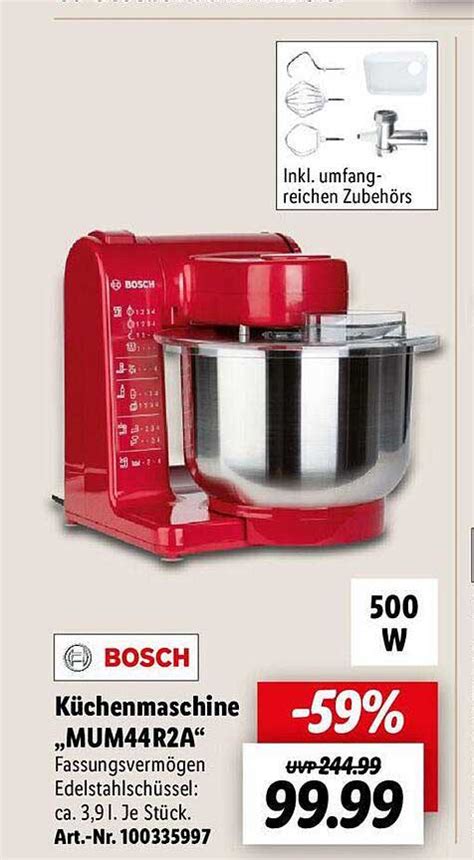 Küchenmaschine mum44r2a Bosch Angebot bei Lidl 1Prospekte de