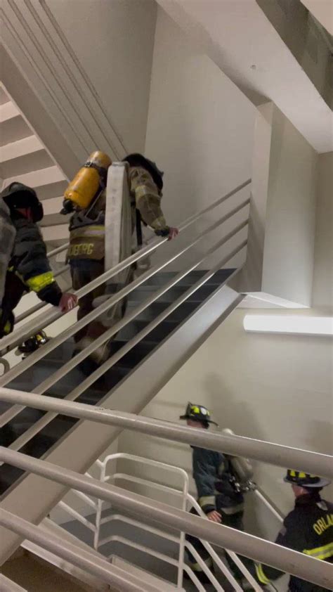 Orlando Firefighters Climb 110 Flights Of Stairs In Honour Of First