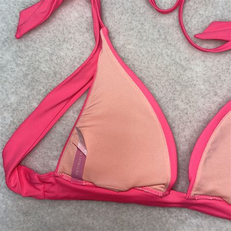 Victoria S Secret Small Bikini Top Triangle Halter Ti Gem