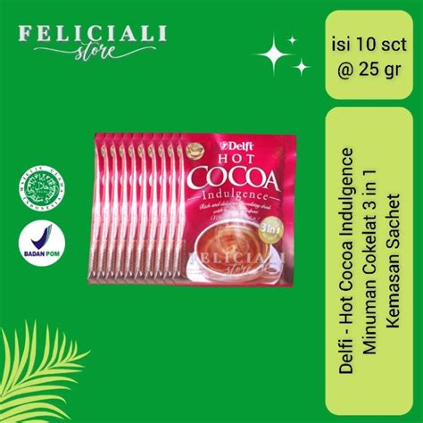 Jual Delfi Hot Cocoa Indulgence Minuman Cokelat 3 In 1 Isi 10 Sachet 25g Shopee Indonesia