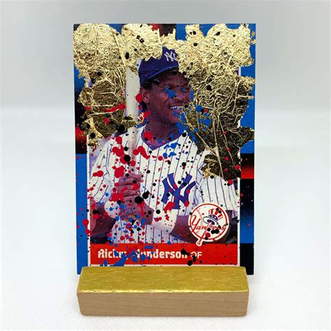 Rickey Henderson 22kt gold custom baseball art card - Sports Cards and ...