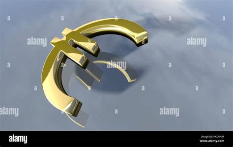 Shiny Euro Money Sign 3d Rendering Stock Photo Alamy