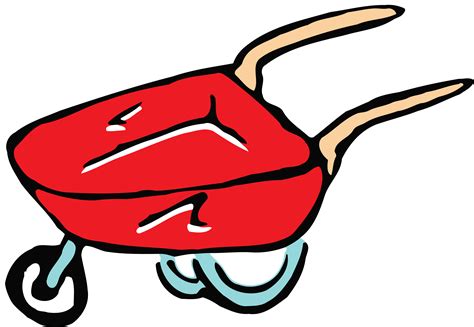 Free Clipart Of A Wheelbarrow