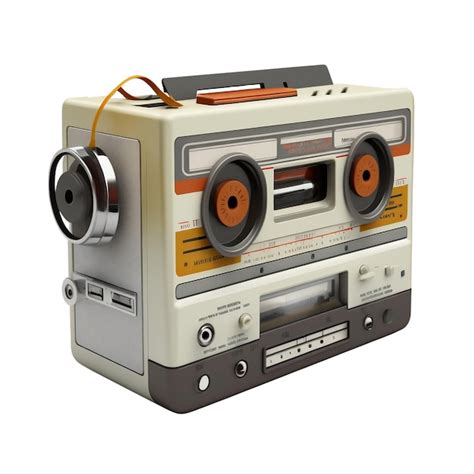 Premium Ai Image Retro Portable Stereo Boombox Radio Cassette