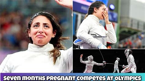 Seven Months Pregnant Egyptian Fencer Nada Hafez Competes At Paris