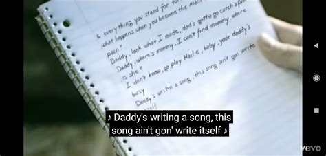 Another example of Eminem's amazing handwriting. From the music video ...