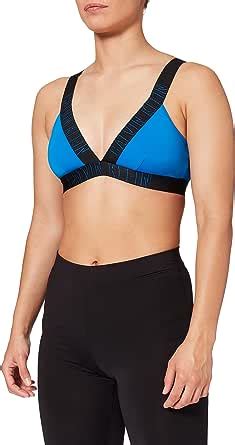 Calvin Klein Women S Plunge Bralette Rp Bikini Top Blue Duke Blue 446