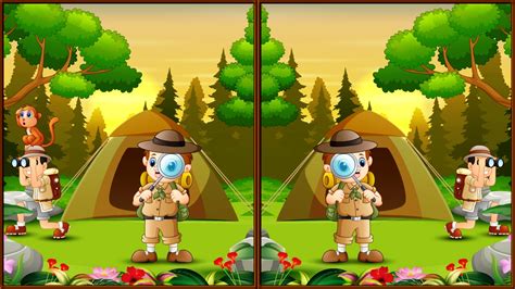 Spot Differences Camping Puzzle Game By Lof Games Game Solver