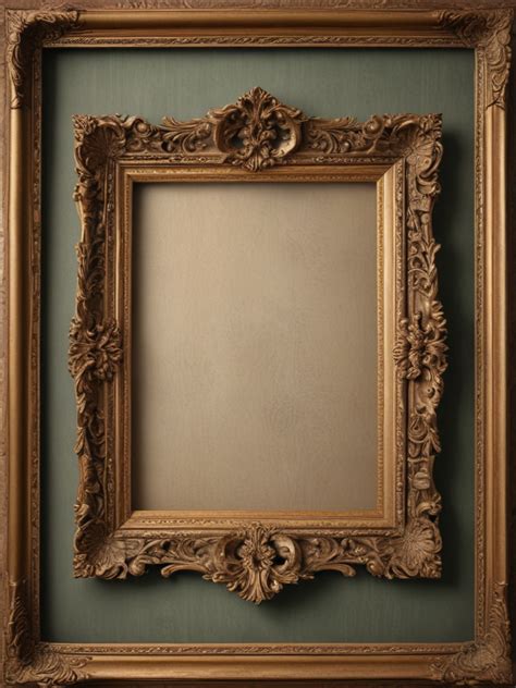 elegant vintage picture frame  intricate designs  rich textures