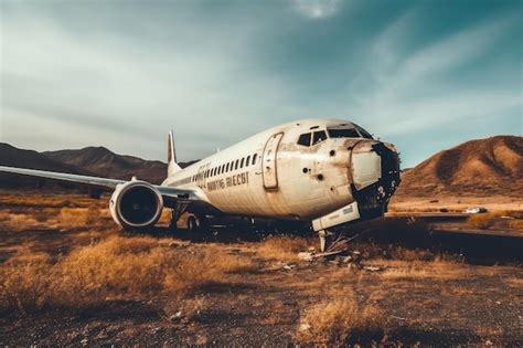 Premium AI Image | Abandoned Aircraft in the Desert Bed professional ...