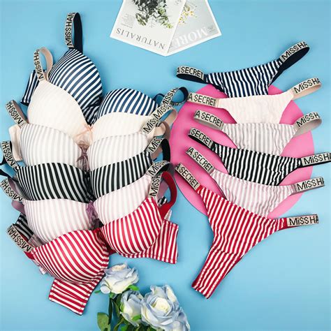 Adjustable Letter Rhinestone Straps Breathable Backless Adult Sexy Lingerie Set Bra And