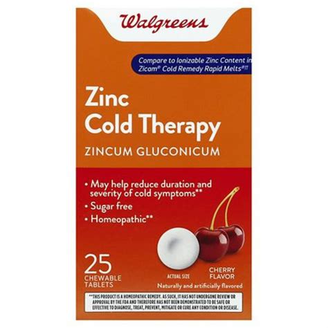 Walgreens Walgreens Zinc Cold Therapy Cherry Flavor Quick Dissolving