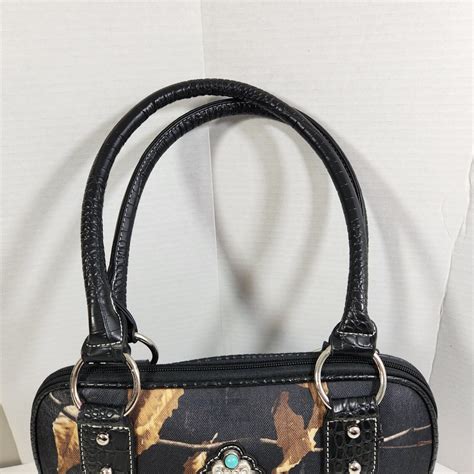 Camo Western Conceal Carry Shoulder Purse Canvas Mete Gem