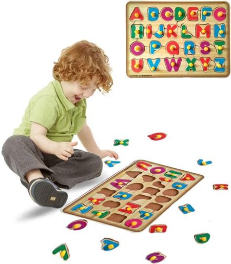 Toiphy Abcd Puzzle Boardlearning Game Boardabcdwooden Alphabetical