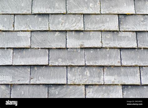 Slate roof tiles covered in frost Stock Photo - Alamy