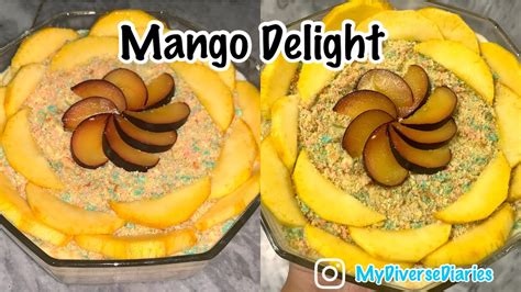 20 Minutes Dessert Quick Mango Delight Recipe Eid Special Methaa My Diverse Diaries Youtube