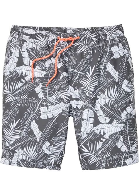 Sommerlich Bedruckte Strand Bermuda Grau Herren Bonprix