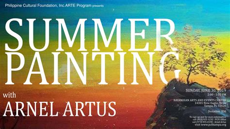 Summer Painting With Arnel Artus 2019 Philippine Cultural Foundation