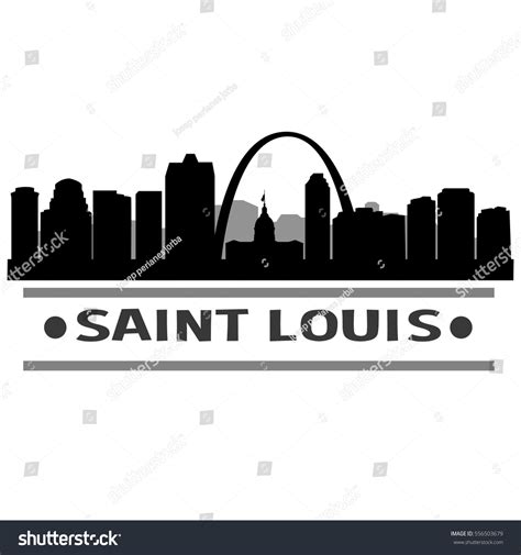 Saint Louis Skyline Silhouette Cityscape Vector Royalty Free Stock