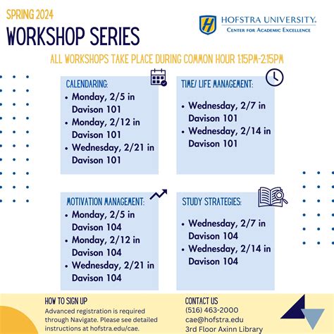Workshop Series Flyer Spring 2024 by Hofstra University - Issuu