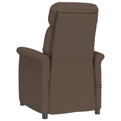 vidaXL Fauteuil inclinable électrique massage Marron Similicuir daim