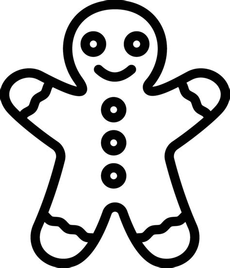 Gingerbread Man Vector Icon Design Illustration Vector Art At