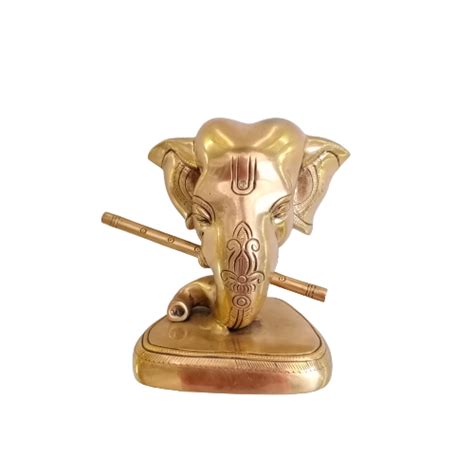 Brass Ganesha Sitting On Lotus VgoCart Brass Antique Collections