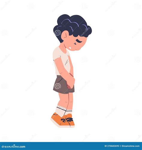 Stressed Lonely Little Girl. Sad Child, School Bullying And Mockery Cartoon Vector Illustration ...