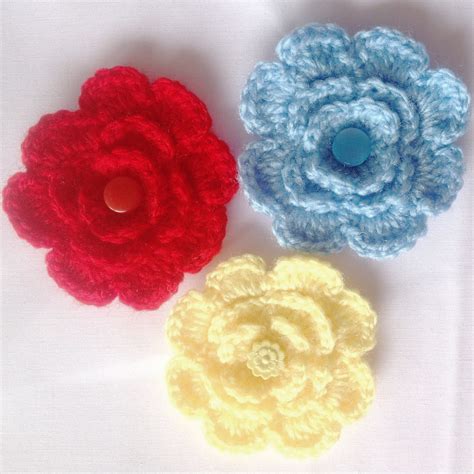 Crochet Flower Pattern Flowers Crochet Pattern Applique Flowers