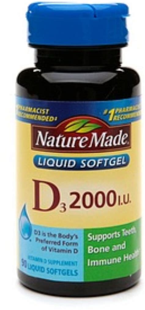 Nature Made Vitamin D Iu Liquid Softgels Ea Pack Of