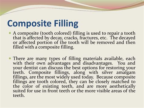 Ppt Composite Filling Procedure Why You Need Them Powerpoint