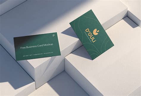 Free Textured Business Cards Mockup Mockuptree