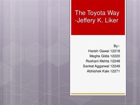 The toyota way Book Review