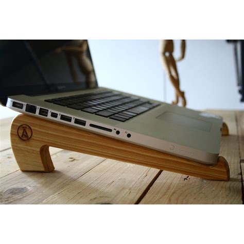 Soporte De Madera Del Ordenador Port Til Etsy Wooden Laptop Stand