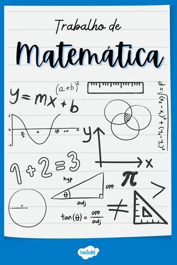 Capa de trabalho de matemática para se inspirar Decore a sua capa de