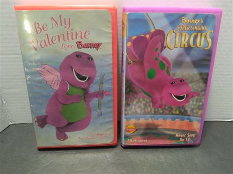 Barneys Super Singing Circus And Be My Valentine Love Barneys Vhs