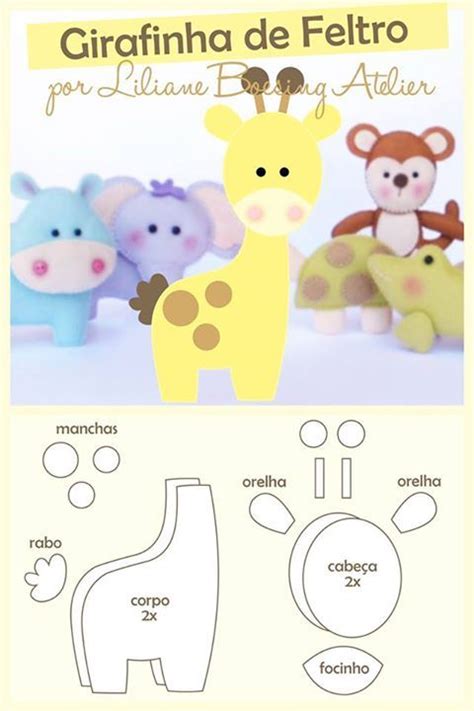 Bichinho De Feltro Molde - Bichinhos de feltro com molde grátis para imprimir - Ver e Fazer