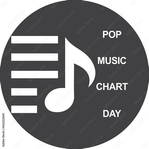 Pop Music Chart Day, celebrating Music Chart Day black vector Stock ...