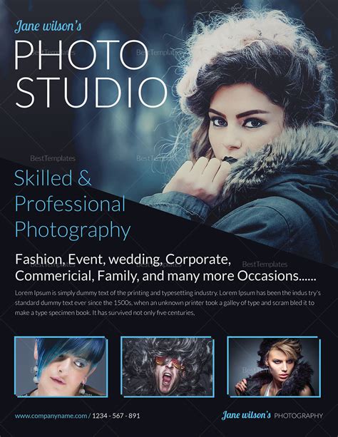 Beautiful Creative Photography Flyer Design Template In Psd Word