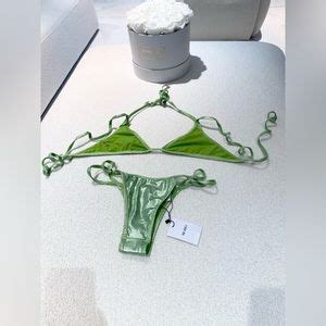 The Attico Swim The Attico Double Strap Mint Green Bikini Poshmark