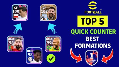 Top 5 Quick Counter Best Formations In EFootball Mobile Best