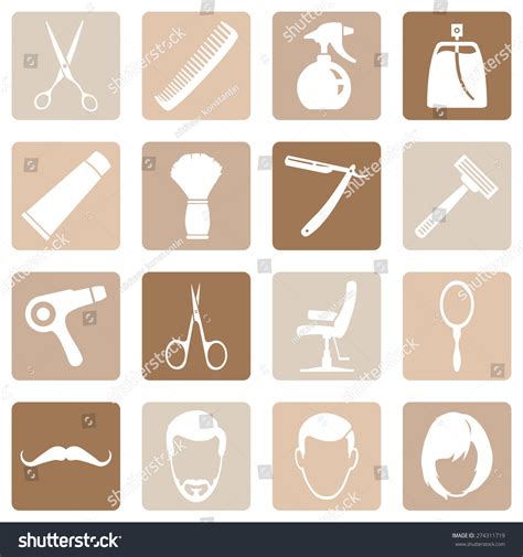 Vector Set Barber Shop Icons Stock Vector Royalty Free