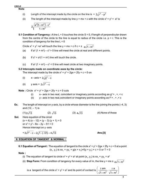 Download Circle Class 11 Notes Formulae Equations Of Circle Iit Jee