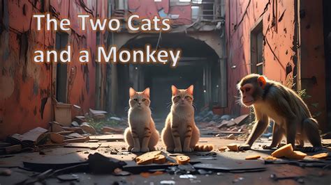 Story In English The Two Cats And A Monkey Story English3 Minute