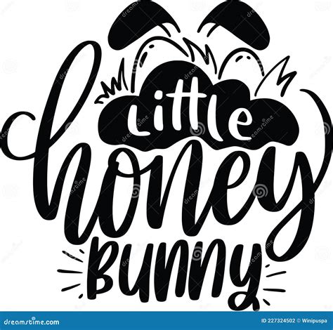 Little Honey Bunny stock vector. Illustration of ears - 227324502