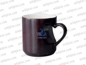 Taza sublimación Mágica Negro con asa corazón 1 Uds en Arkiplot