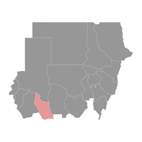 East Darfur State map, administrative division of Sudan. Vector ...