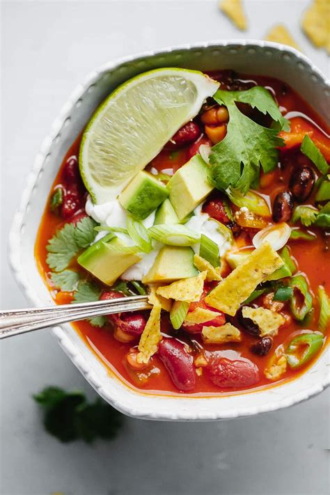 Vegetarian Chili - A Beautiful Plate